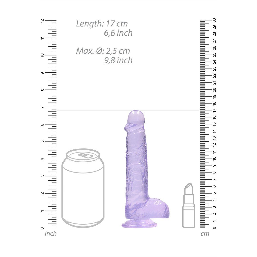 DILDO REALISTA COM TESTÍCULOS CRYSTAL CLEAR 6 /15 CM ROXO REALROCK 6 DILDO REALISTA COM TESTÍCULOS CRYSTAL CLEAR 6 /15 CM ROXO REALROCK - Image 6