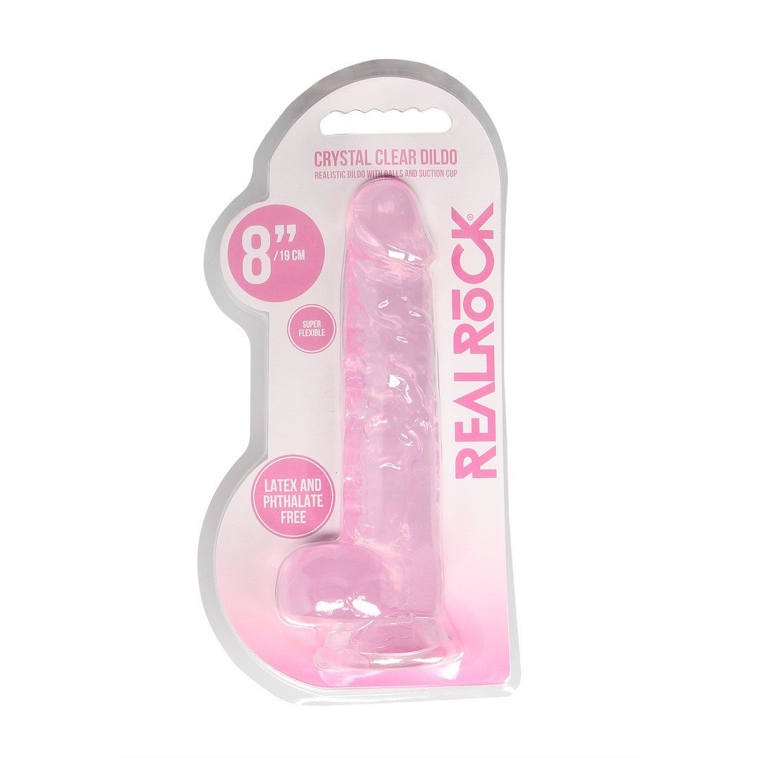 DILDO REALISTA COM TESTÍCULOS CRYSTAL CLEAR 8 /21 CM ROSA REALROCK 11 DILDO REALISTA COM TESTÍCULOS CRYSTAL CLEAR 8 /21 CM ROSA REALROCK
