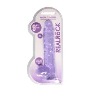 DILDO REALISTA COM TESTÍCULOS CRYSTAL CLEAR 9 /23 CM REALROCK
