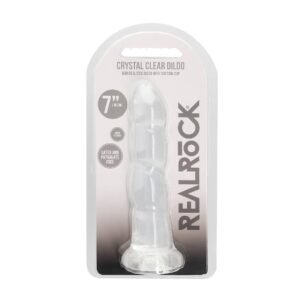 DILDO NON-REALISTIC CRYSTAL CLEAR 7 /17 CM REALROCK