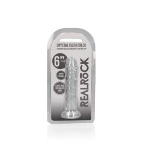 DILDO STRAIGHT REALISTIC CRYSTAL CLEAR 6 /14,5 CM TRANSPARENTE REALROCK