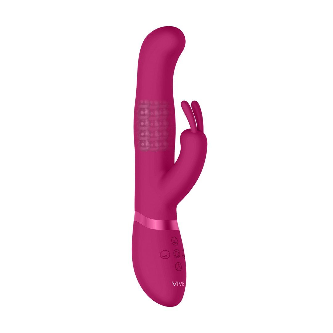 VIBRADOR IZARA ROTATING BEADS RABBIT ROSA VIVE - Image 5