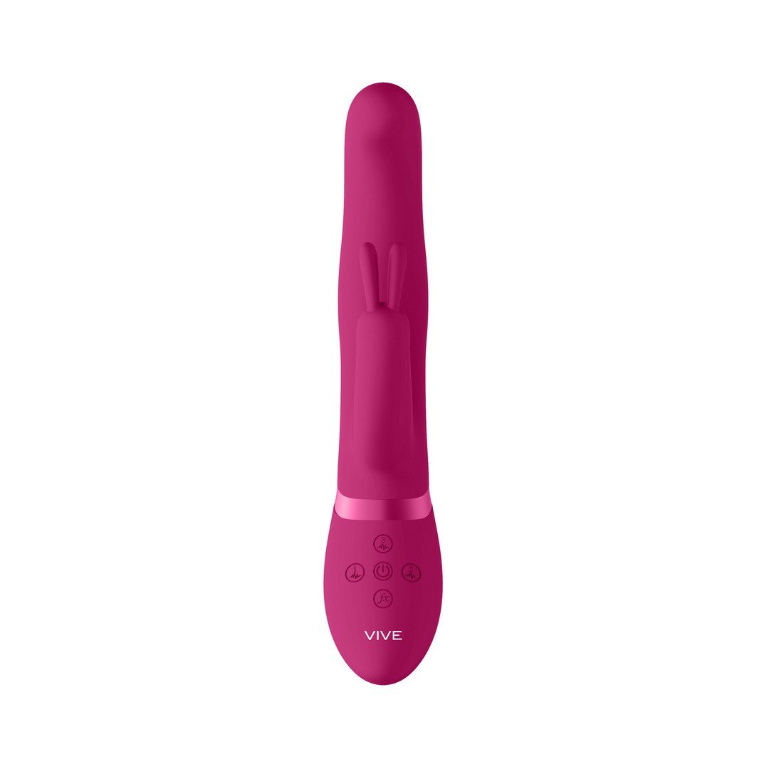 VIBRADOR IZARA ROTATING BEADS RABBIT ROSA VIVE - Image 6