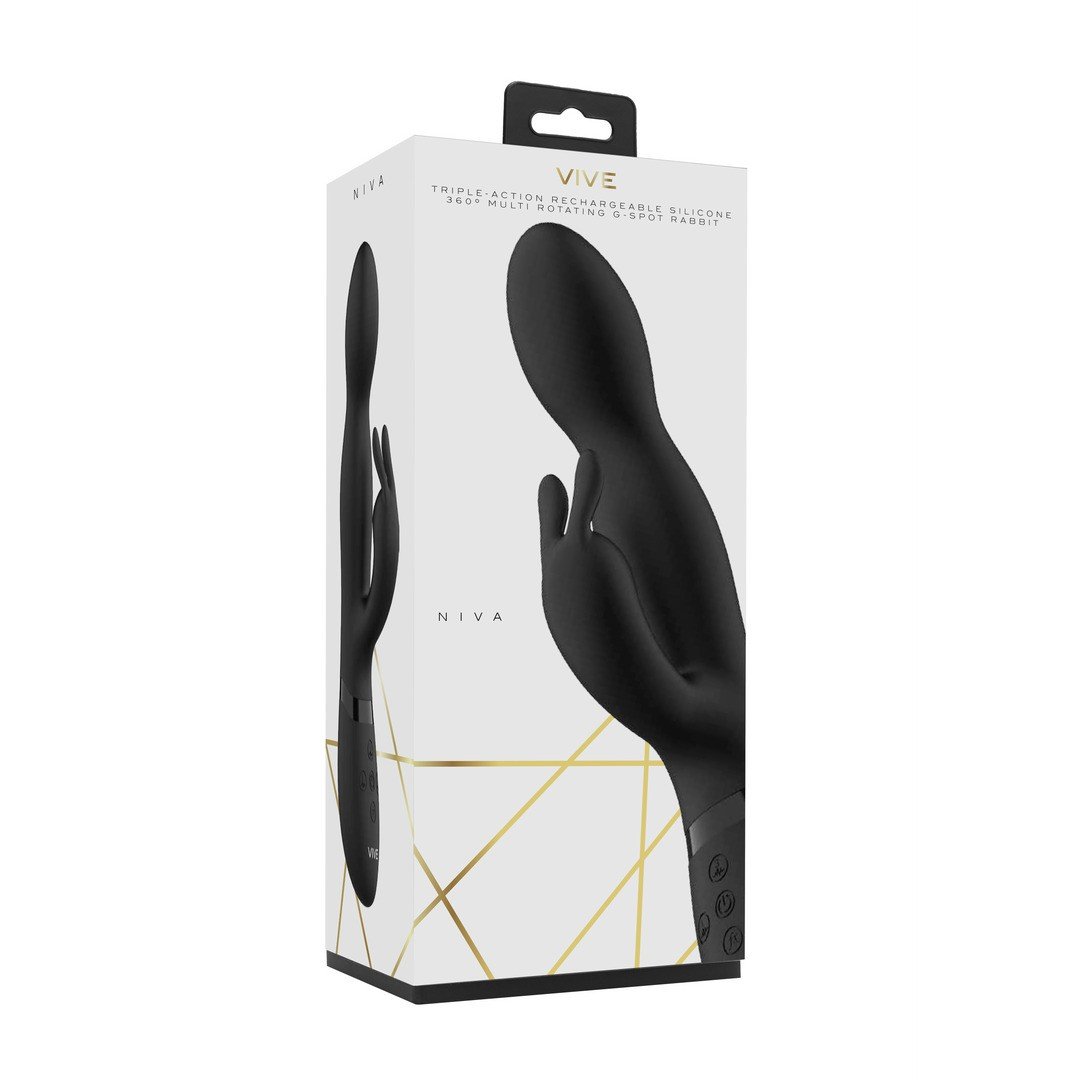 VIBRADOR NIVA ROTATING RABBIT PRETO VIVE