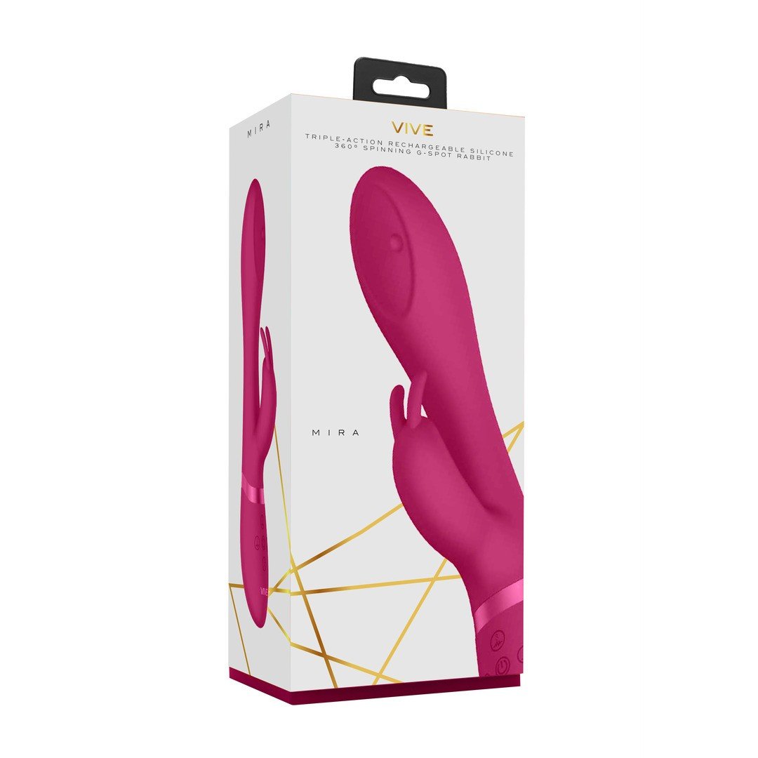 VIBRADOR MIRA SPINNING G-SPOT RABBIT ROSA VIVE