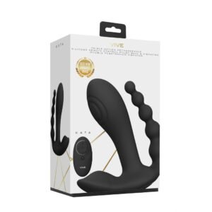 ESTIMULADOR COM DUPLA PENETRAÇÃO KATA PULSE WAVE BLACK VIVE