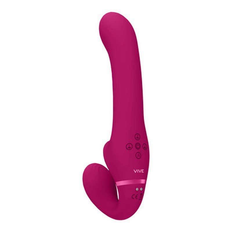 STRAP-ON SEM ARNÊS AI DUAL VIBRATING AIR WAVE TICKLER VIVE - Image 7