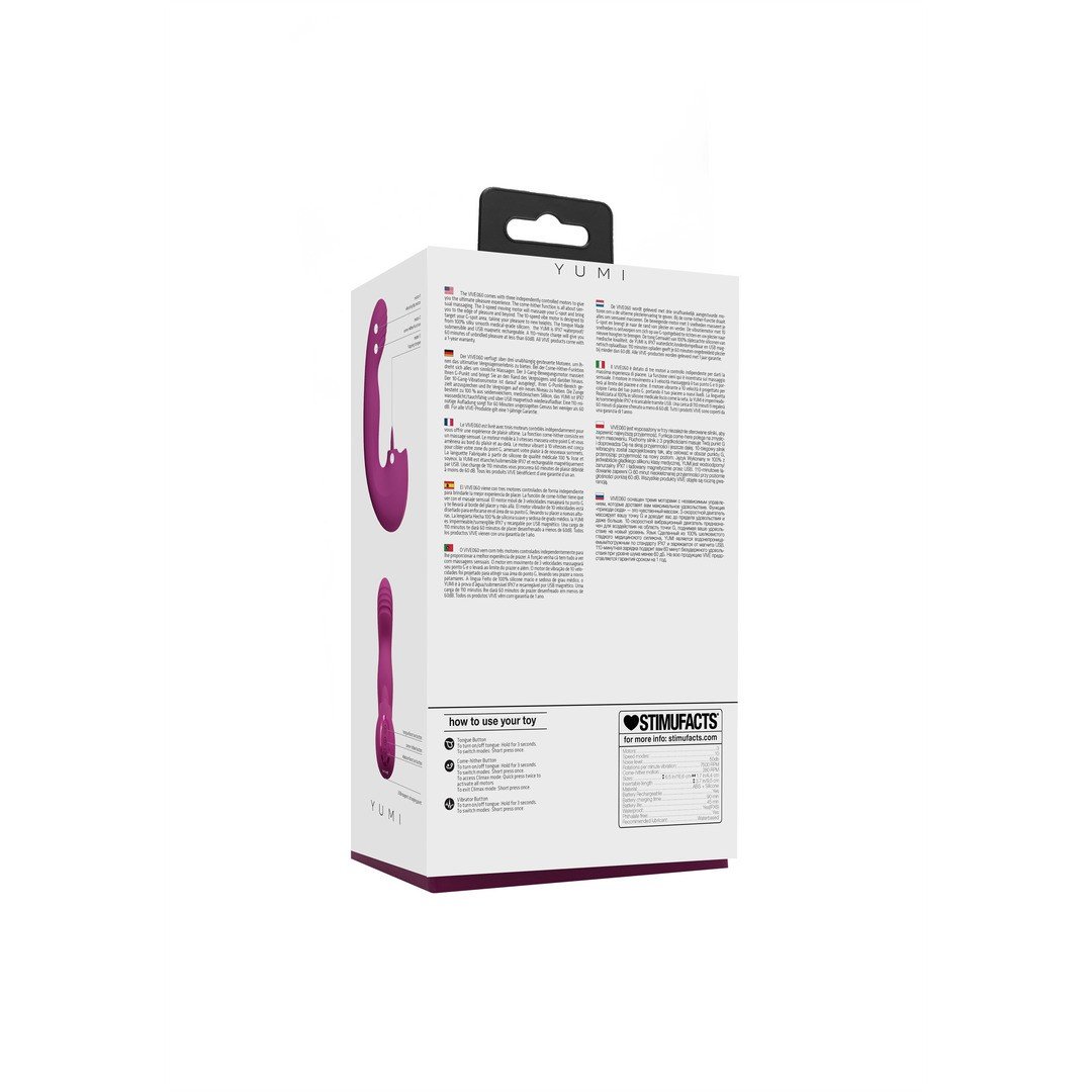 VIBRADOR YUMI FINGER MOTION AND FLICKERING TONGUE ROSA VIVE - Image 3
