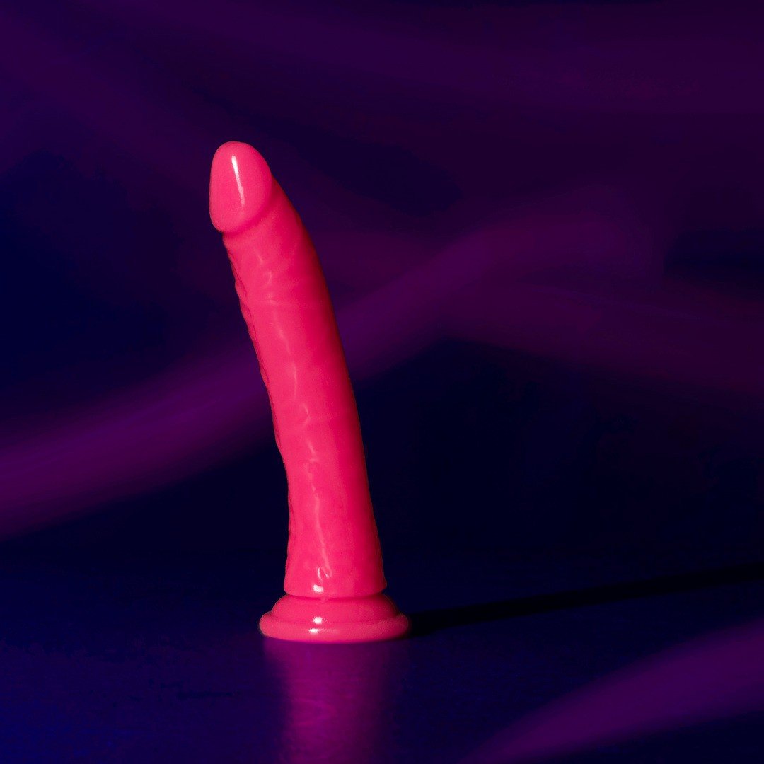 DILDO SLIM REALISTIC GLOW IN THE DARK 8'' / 20 CM ROSA REALROCK 6 DILDO SLIM REALISTIC GLOW IN THE DARK 8'' / 20 CM ROSA REALROCK - Image 6