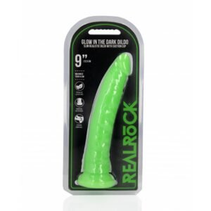 DILDO SLIM REALISTIC GLOW IN THE DARK 9'' / 22,5 CM REALROCK