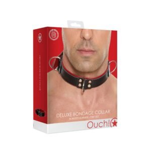 COLEIRA BONDAGE DELUXE VERMELHO OUCH!