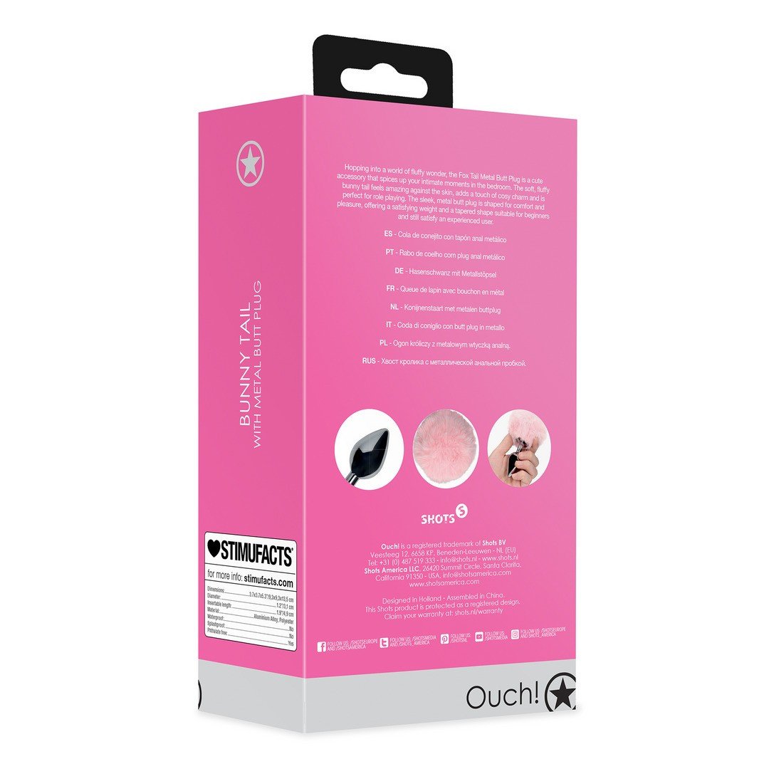 PLUG ANAL COM CAUDA DE COELHO ROSA OUCH! 3 PLUG ANAL COM CAUDA DE COELHO ROSA OUCH! - Image 3