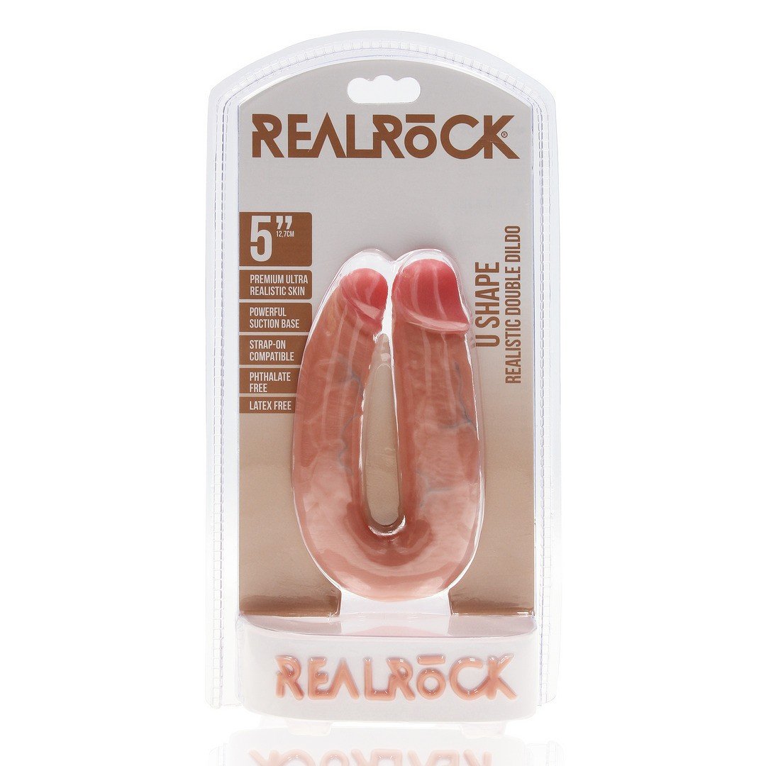 DILDO DUPLO U SHAPED DOUBLE DILDO 5 /12,7 CM REALROCK