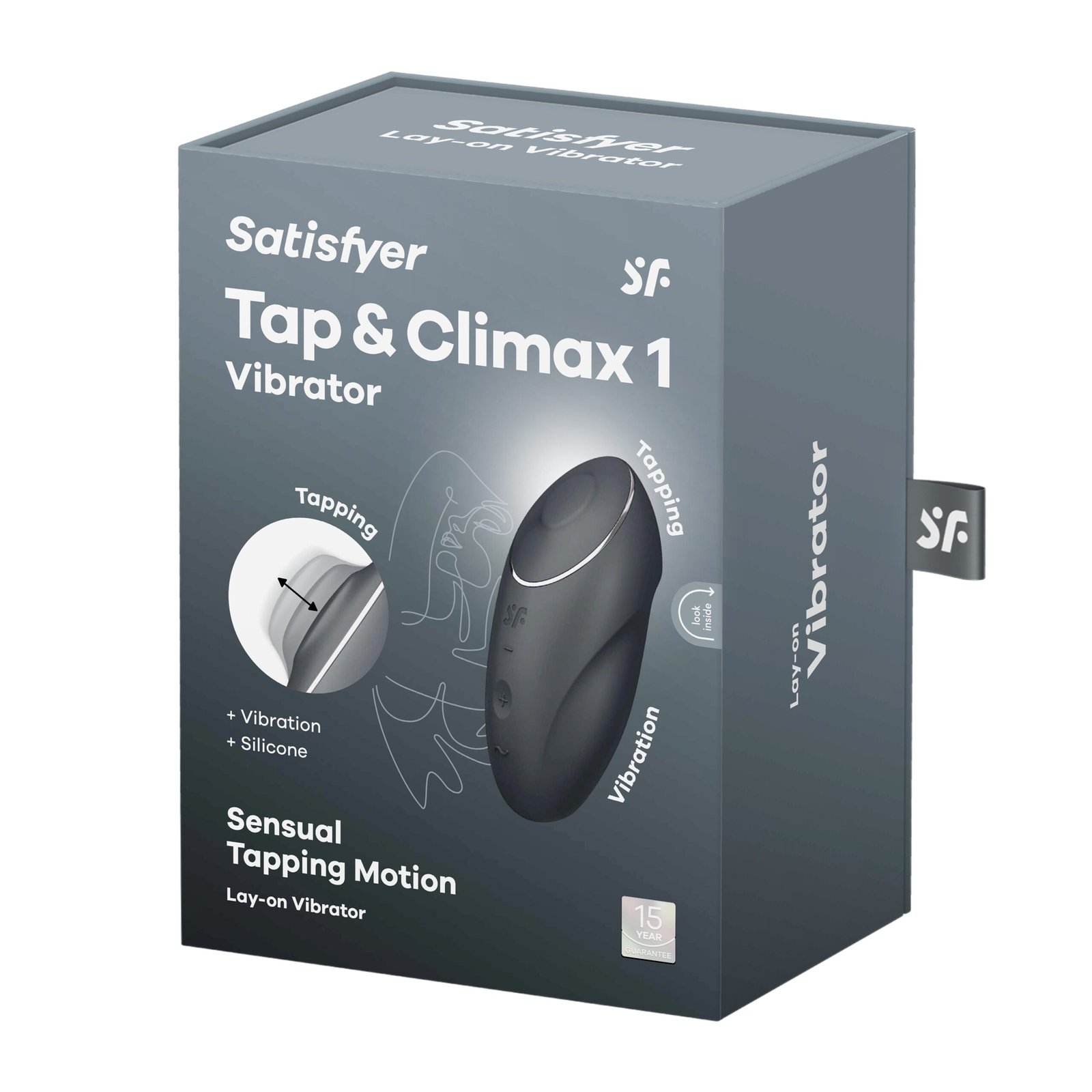 ESTIMULADOR TAP & CLIMAX 1 CINZA SATISFYER 1 ESTIMULADOR TAP & CLIMAX 1 CINZA SATISFYER