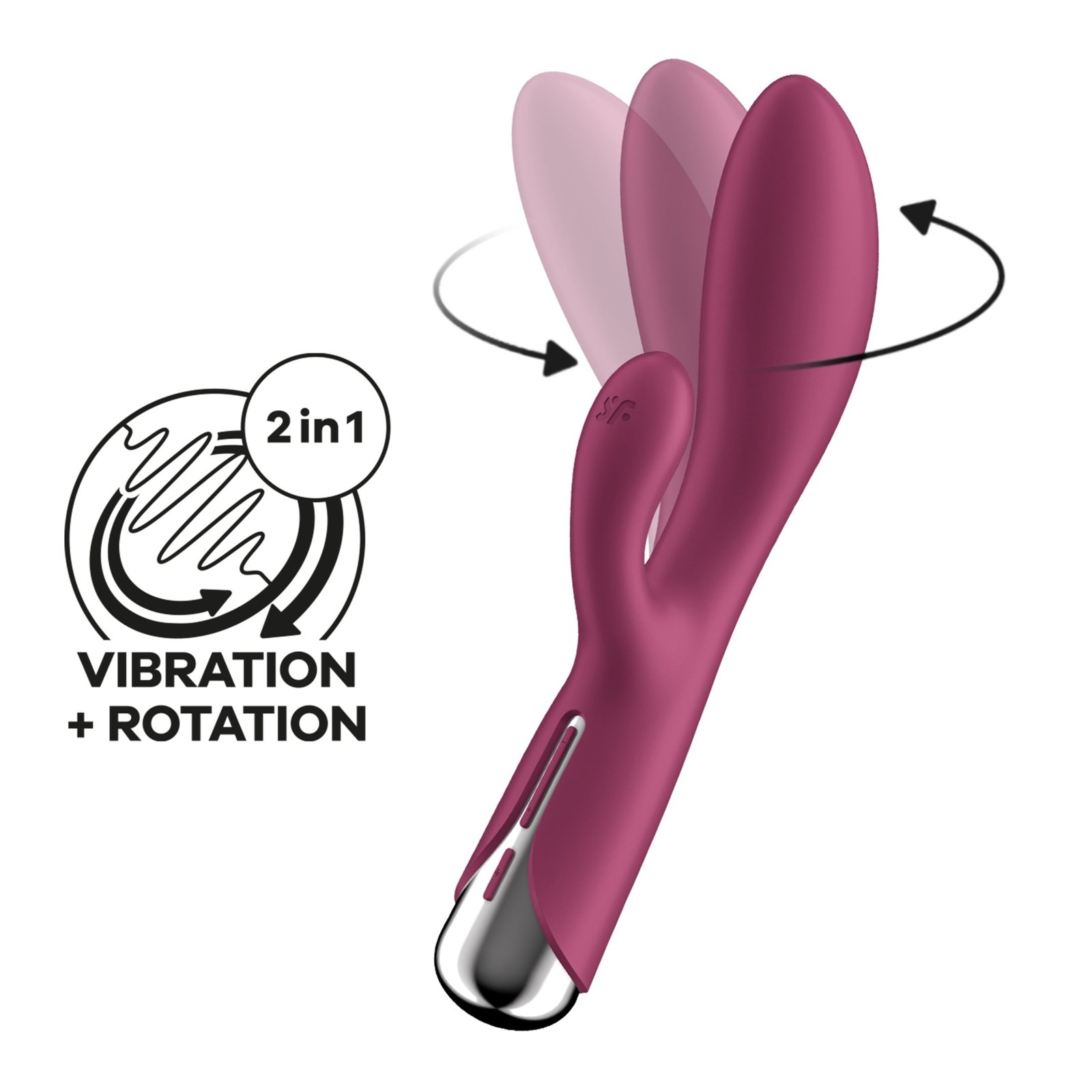 VIBRADOR SPINNING RABBIT 1 VERMELHO SATISFYER - Image 8