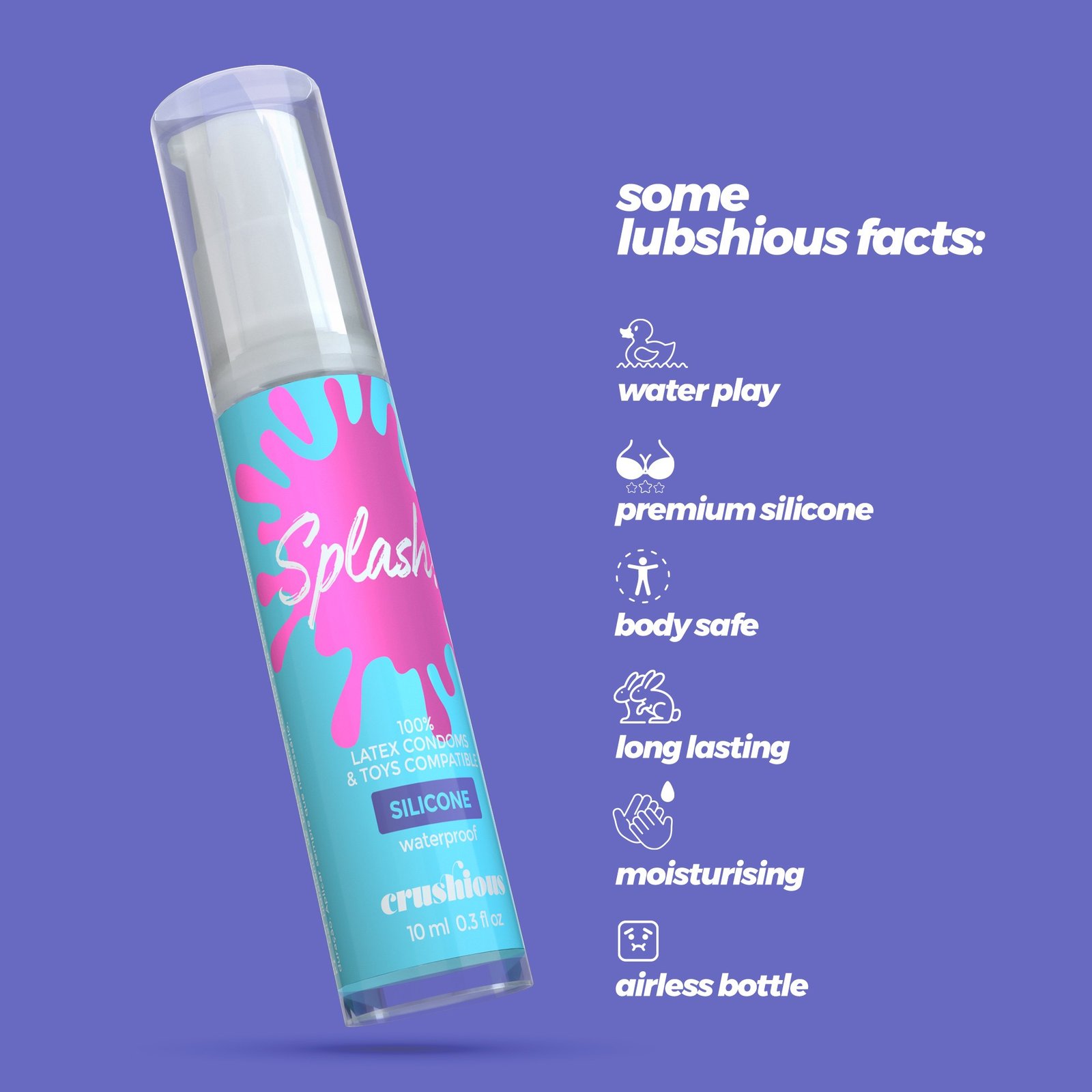 GEL LUBRIFICANTE SPLASH DE SILICONE CRUSHIOUS 10ML 6 GEL LUBRIFICANTE SPLASH DE SILICONE CRUSHIOUS 10ML - Image 6