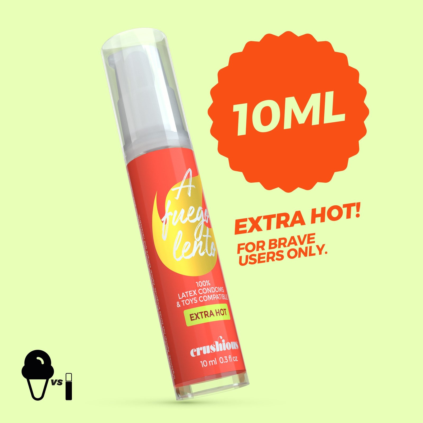 GEL LUBRIFICANTE A FUEGO LENTO DE EFEITO CALOR CRUSHIOUS 10ML - Image 7