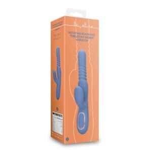 VIBRADOR COM PÉROLAS ROTATIVAS E IMPULSO RABBIT BLUE NOVA LOVELINE