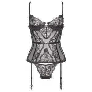 CORPETE E TANGA RAVENNA PRETO BEAUTY NIGHT FASHION