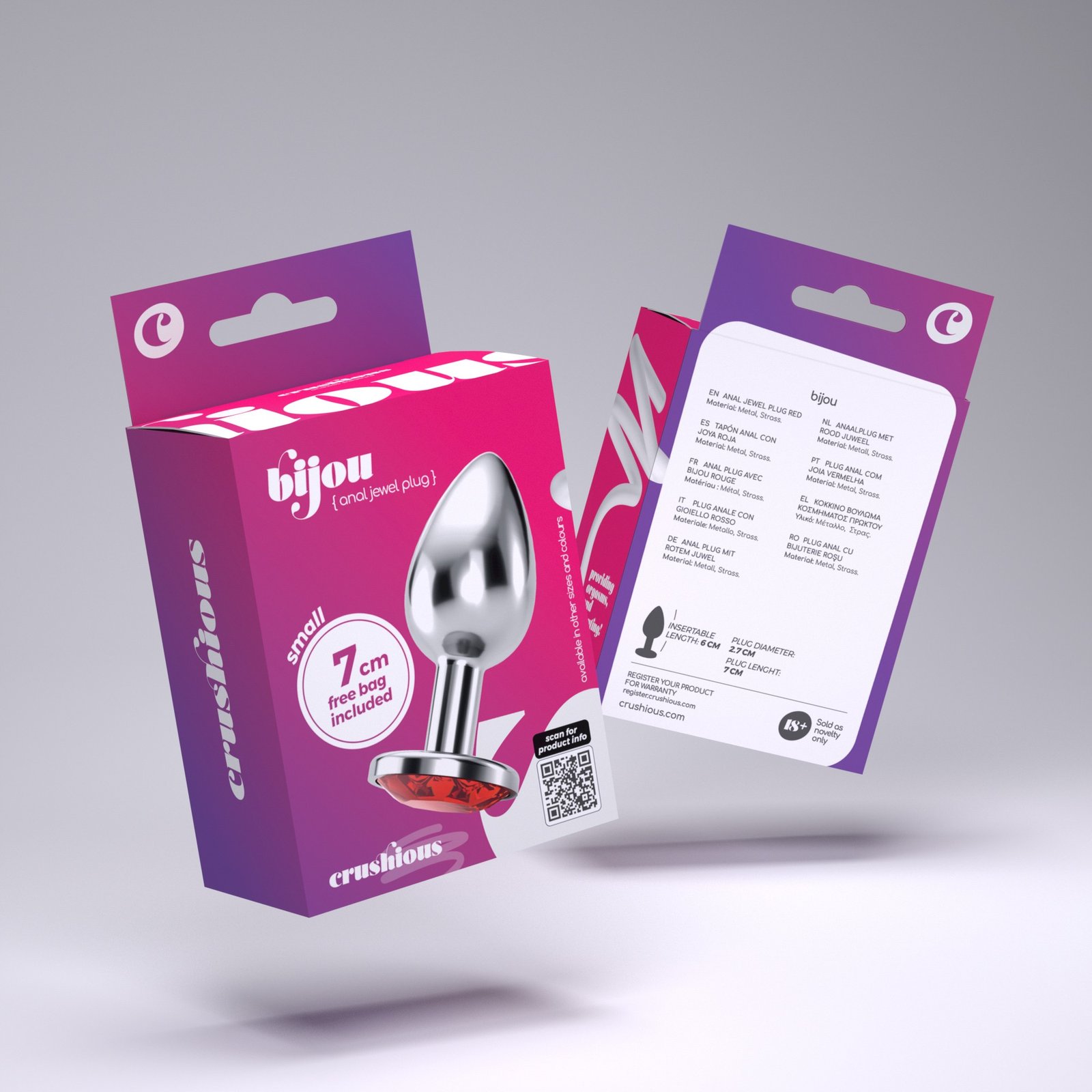 PLUG ANAL JOIA BIJOU VERMELHO PEQUENO CRUSHIOUS COM BOLSA AVELUDADA GRÁTIS 7 PLUG ANAL JOIA BIJOU VERMELHO PEQUENO CRUSHIOUS COM BOLSA AVELUDADA GRÁTIS - Image 7
