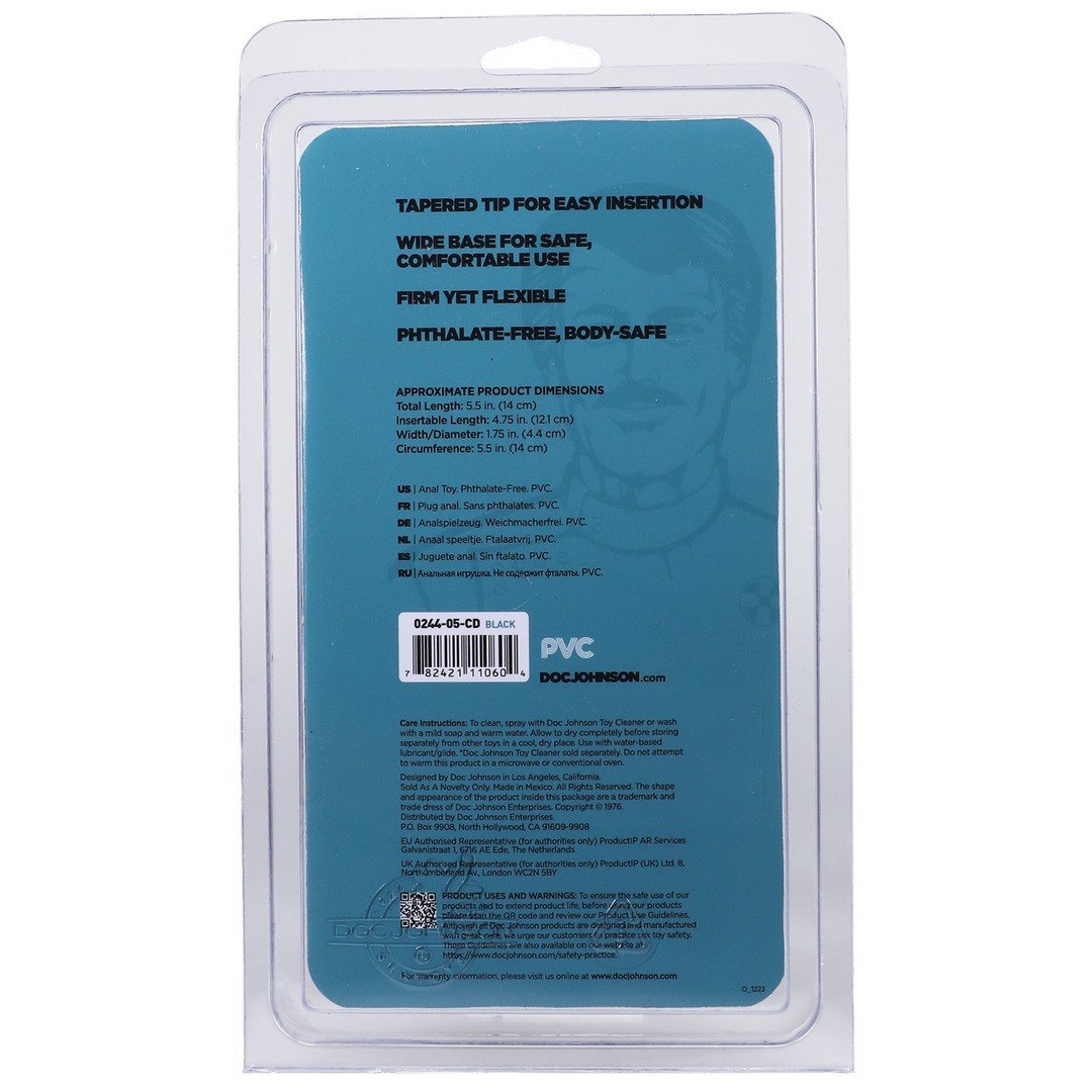 PLUG ANAL DOC JOHNSON CLASSIC BUTT PLUG PRETO MEDIUM 3 PLUG ANAL DOC JOHNSON CLASSIC BUTT PLUG PRETO MEDIUM - Image 3