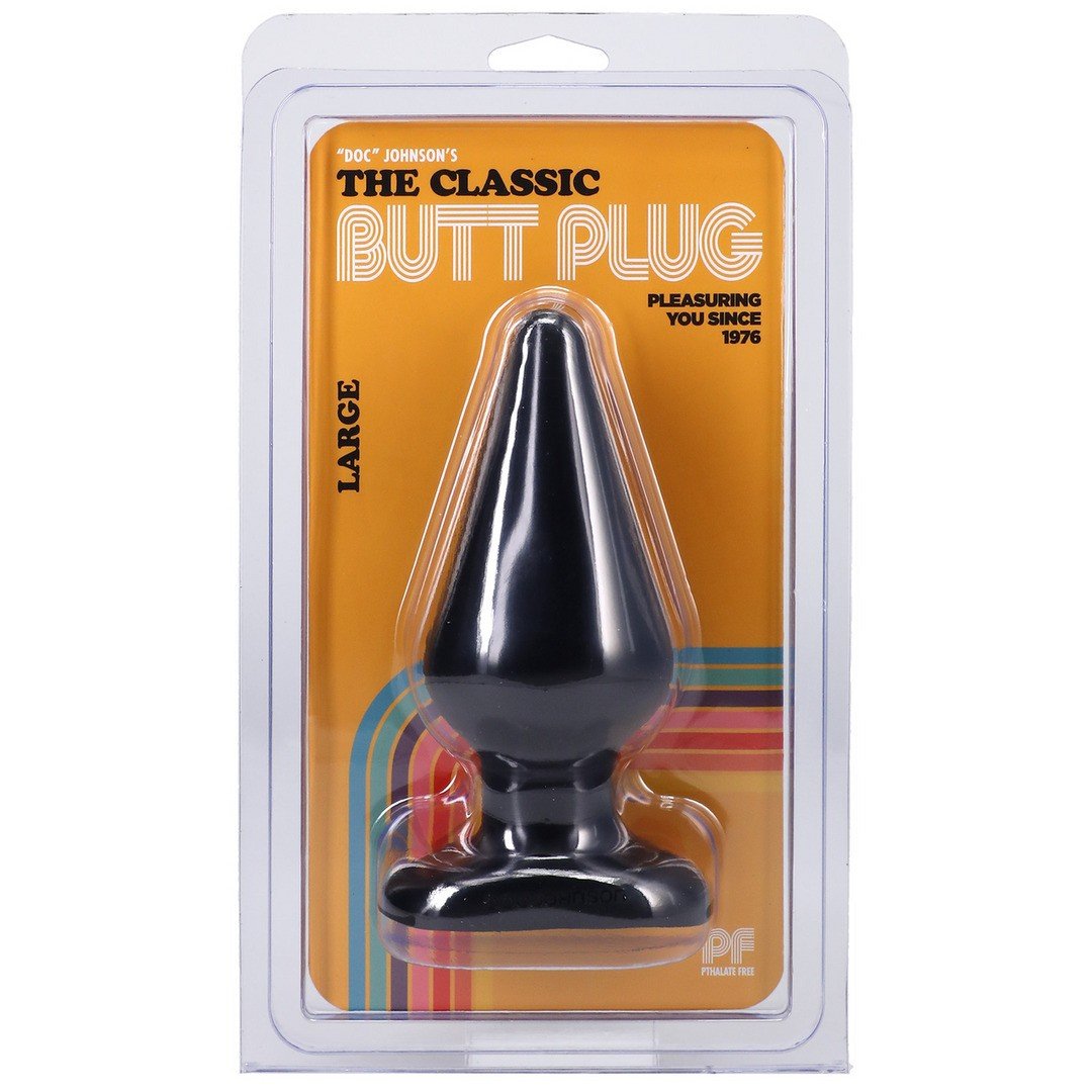 PLUG ANAL DOC JOHNSON CLASSIC BUTT PLUG PRETO LARGE 10 PLUG ANAL DOC JOHNSON CLASSIC BUTT PLUG PRETO LARGE