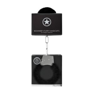 ALGEMAS COM PELUCHE BEGINNER'S FURRY HANDCUFFS PRETAS