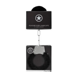 ALGEMAS COM PELUCHE PLEASURE FURRY HANDCUFFS PRETAS