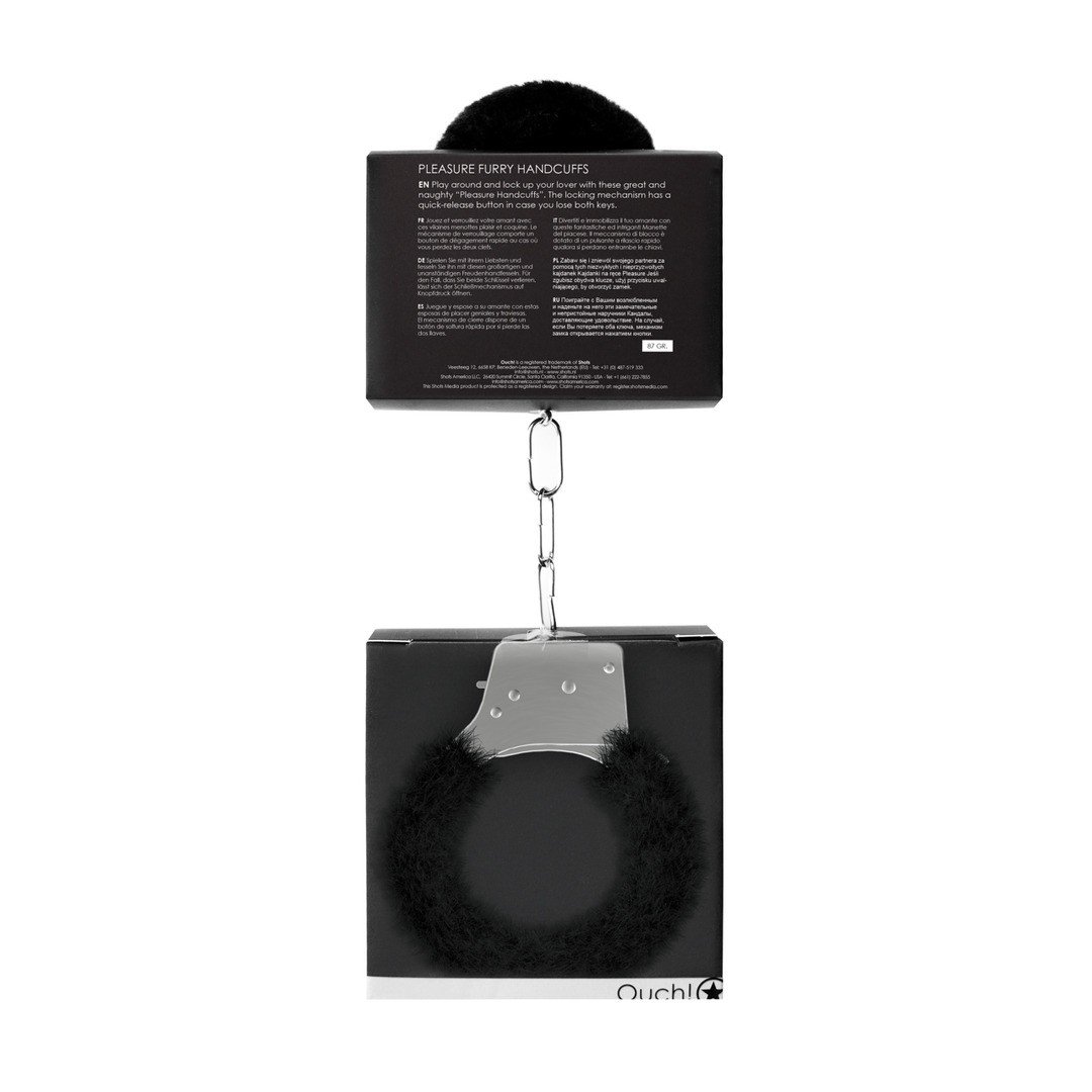 ALGEMAS COM PELUCHE PLEASURE FURRY HANDCUFFS PRETAS - Image 3