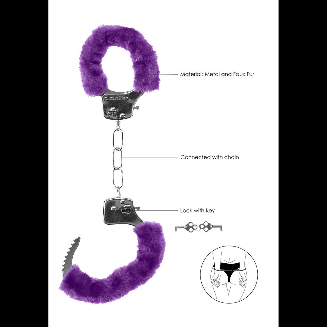 ALGEMAS COM PELUCHE PLEASURE FURRY HANDCUFFS ROXAS - Image 6