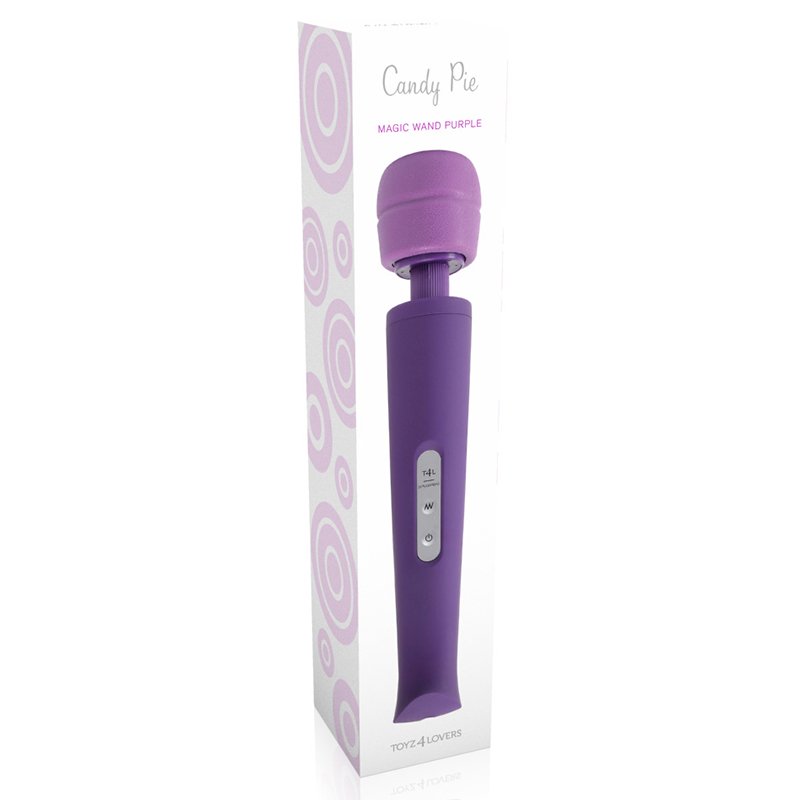 MASSAJADOR COM CARREGADOR USB CANDY PIE MAGIC WAND ROXO 1 MASSAJADOR COM CARREGADOR USB CANDY PIE MAGIC WAND ROXO