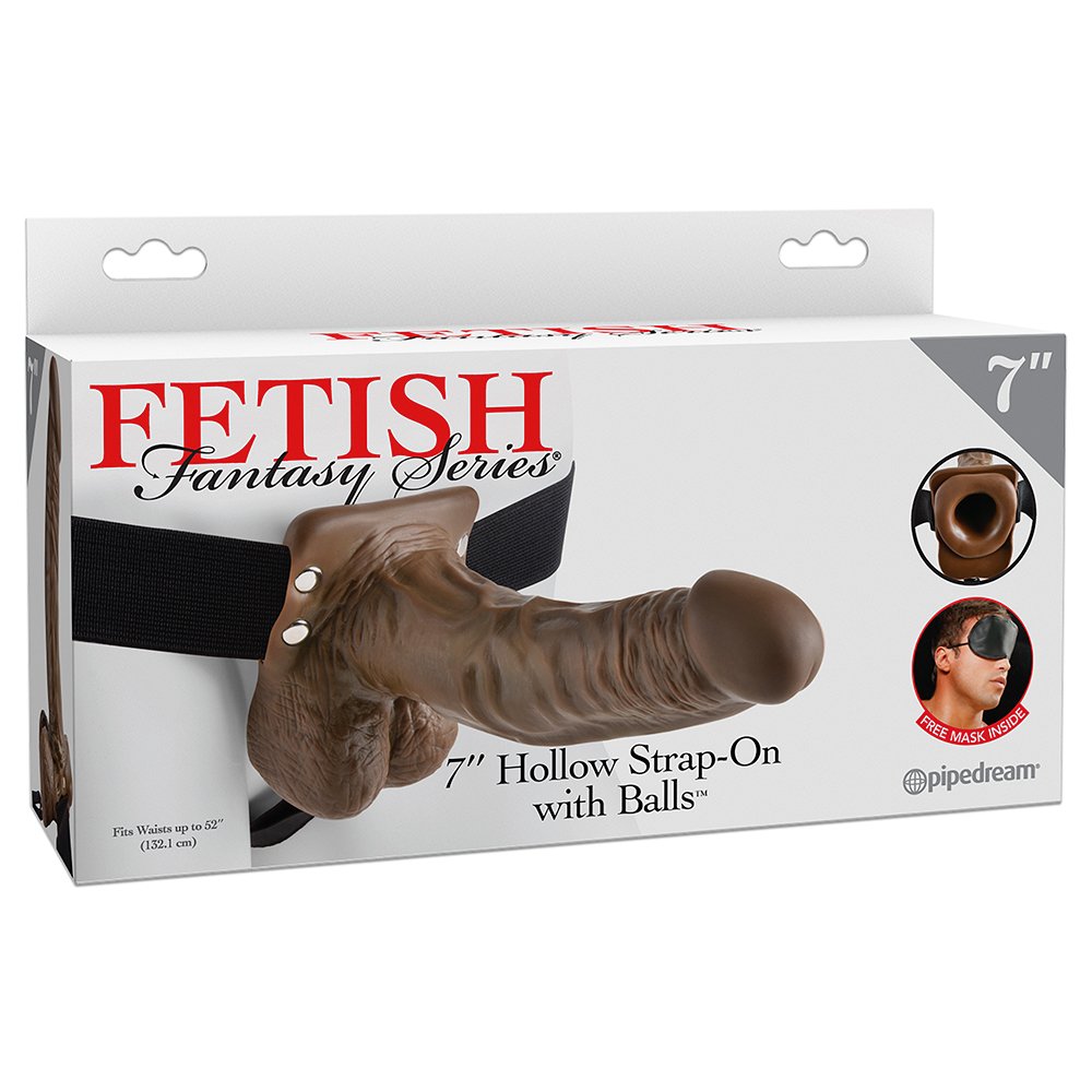 STRAP-ON OCO COM TESTÍCULOS 7" FETISH FANTASY SERIES MULATO 1 STRAP-ON OCO COM TESTÍCULOS 7" FETISH FANTASY SERIES MULATO