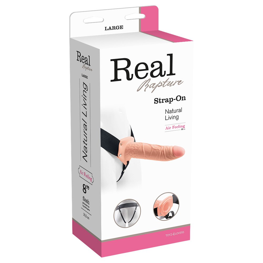 STRAP-ON OCO REAL RAPTURE AIR FEELING 8" BRANCO 1 STRAP-ON OCO REAL RAPTURE AIR FEELING 8" BRANCO