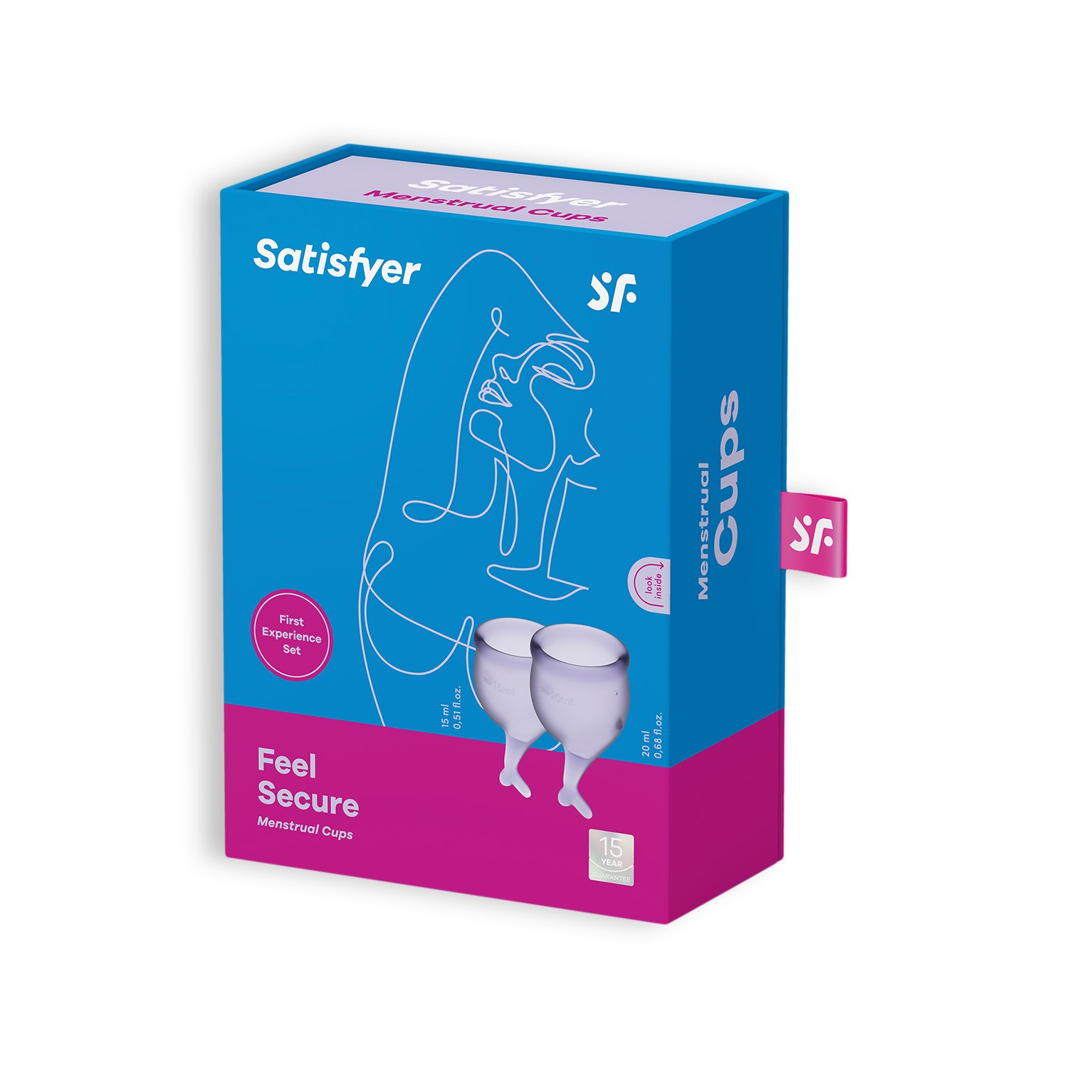 CONJUNTO DE 2 COPOS MENSTRUAIS FEEL SECURE SATISFYER LILÁS 1 CONJUNTO DE 2 COPOS MENSTRUAIS FEEL SECURE SATISFYER LILÁS