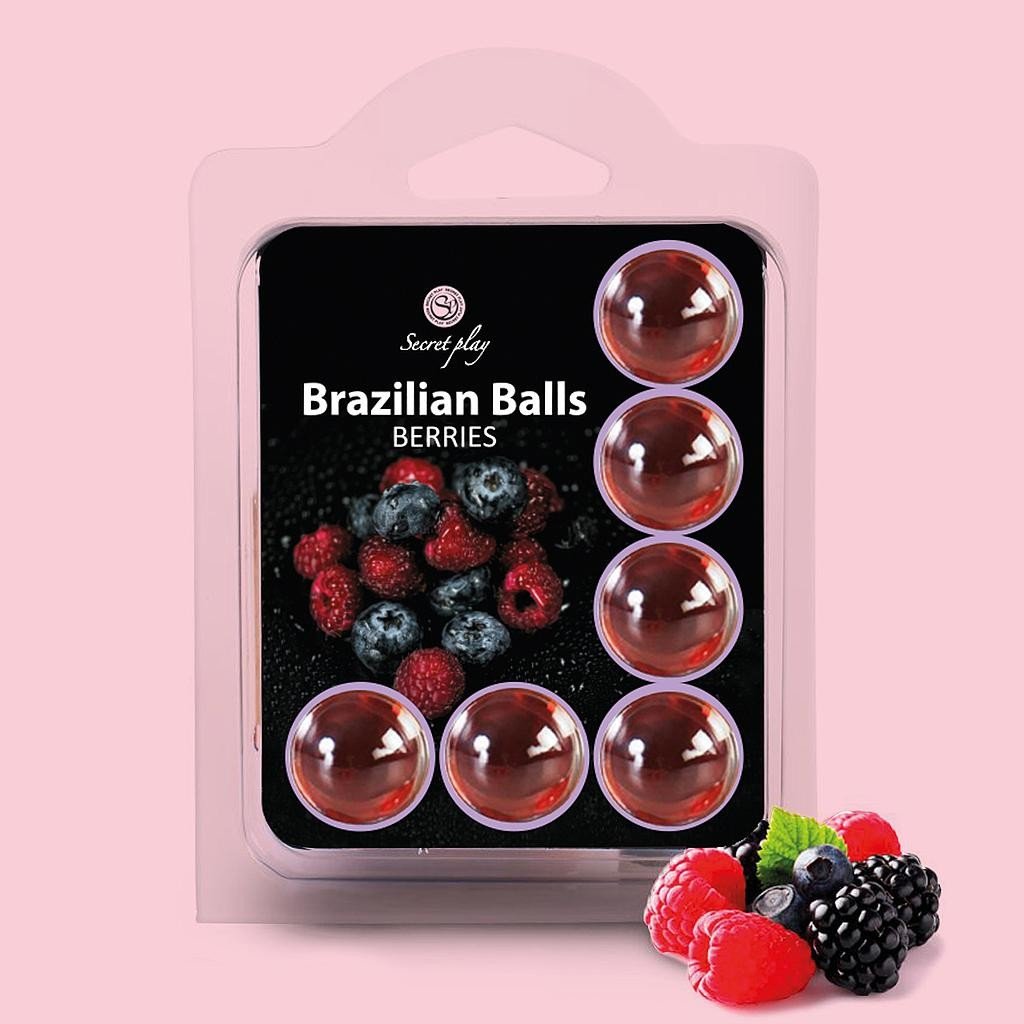 BOLAS LUBRIFICANTES BEIJÁVEIS BRAZILIAN BALLS SABOR A FRUTOS DO BOSQUE 6 X 4GR - Image 4