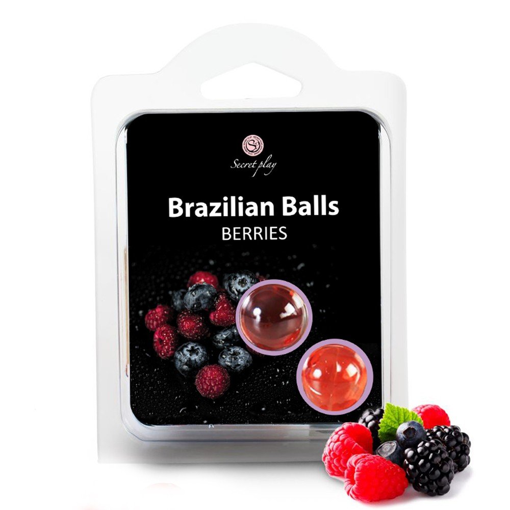 BOLAS LUBRIFICANTES BEIJÁVEIS BRAZILIAN BALLS SABOR A FRUTOS DO BOSQUE 2 X 4GR - Image 3