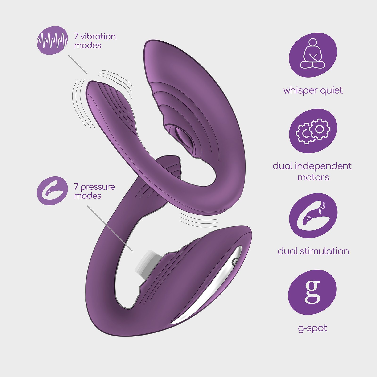VIBRADOR RECARREGÁVEL COM COMANDO PLEASURISER E OFERTA DE LUBRIFICANTE À BASE DE ÁGUA CRUSHIOUS 4 VIBRADOR RECARREGÁVEL COM COMANDO PLEASURISER E OFERTA DE LUBRIFICANTE À BASE DE ÁGUA CRUSHIOUS - Image 4