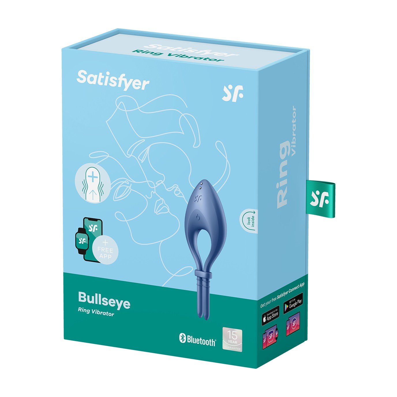 ANEL VIBRATÓRIO BULLSEYE COM APP SATISFYER AZUL - Image 6