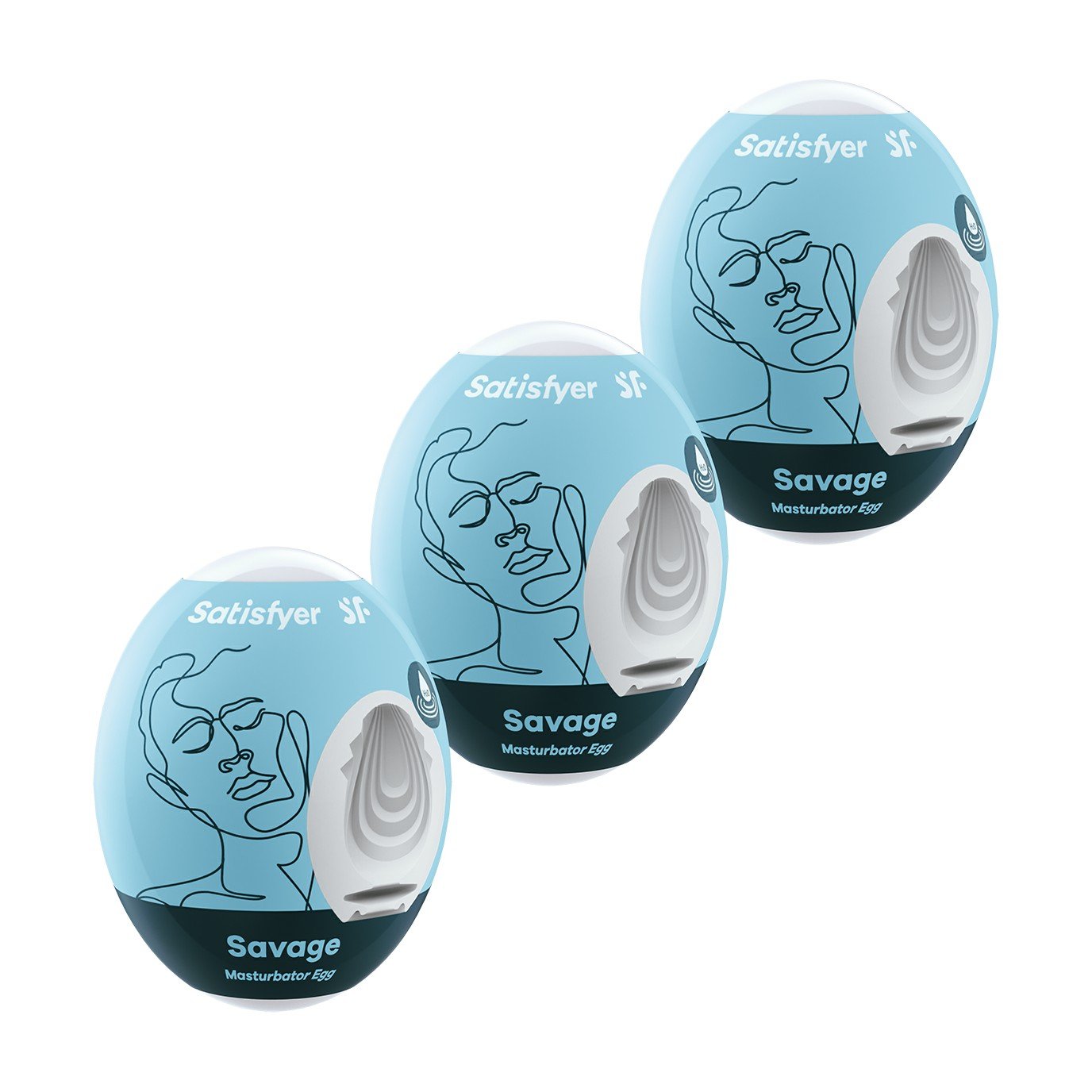 PACK DE 3 MASTURBADOR MASTURBATOR EGG SAVAGE SATISFYER 1 PACK DE 3 MASTURBADOR MASTURBATOR EGG SAVAGE SATISFYER