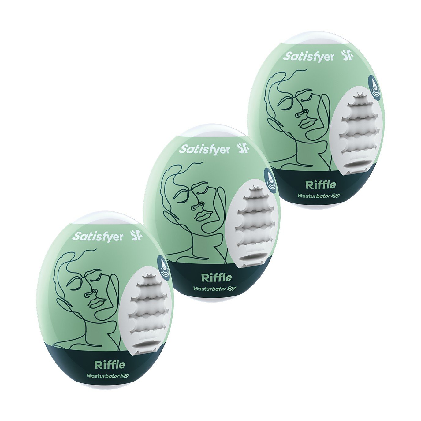 PACK DE 3 MASTURBADOR MASTURBATOR EGG RIFFLE SATISFYER 15 PACK DE 3 MASTURBADOR MASTURBATOR EGG RIFFLE SATISFYER