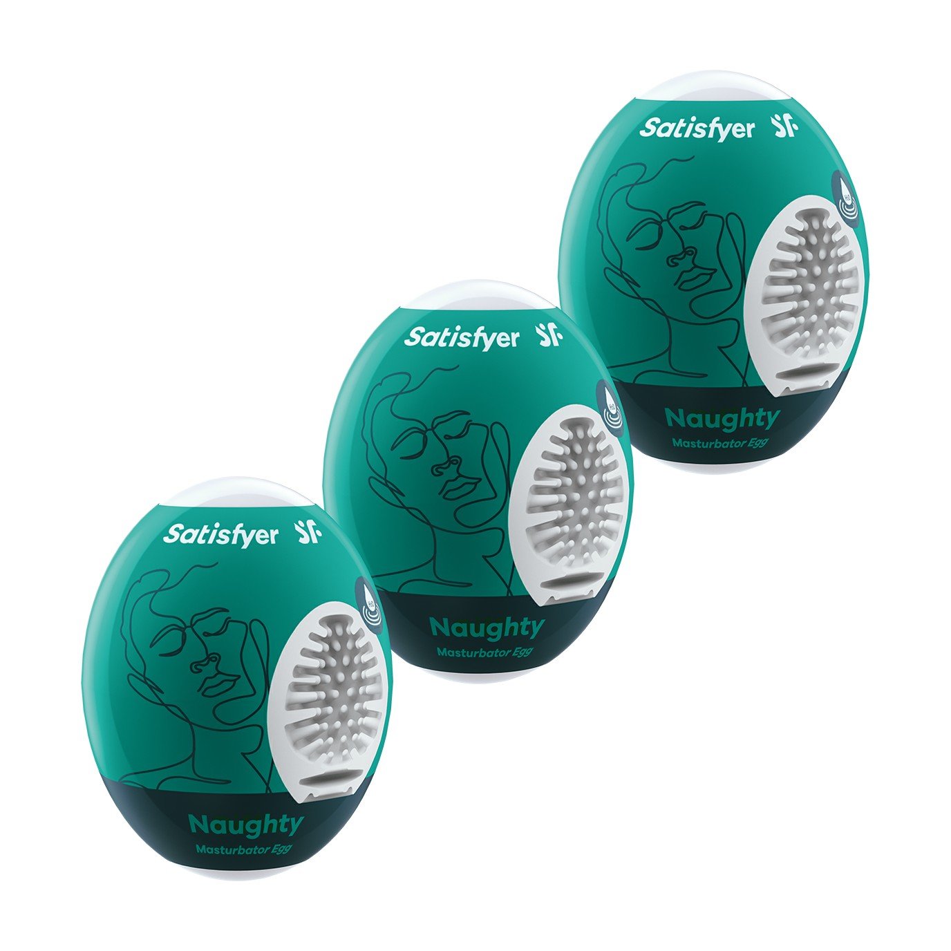 PACK DE 3 MASTURBADOR MASTURBATOR EGG NAUGHTY SATISFYER 13 PACK DE 3 MASTURBADOR MASTURBATOR EGG NAUGHTY SATISFYER