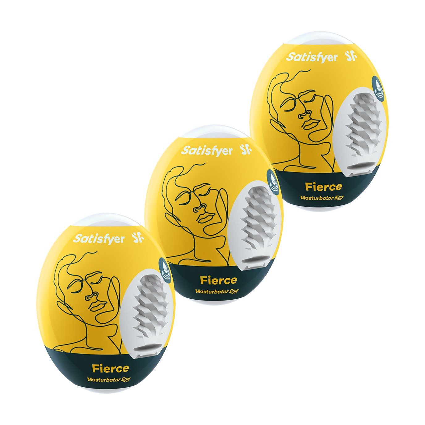 PACK DE 3 MASTURBADOR MASTURBATOR EGG FIERCE SATISFYER 12 PACK DE 3 MASTURBADOR MASTURBATOR EGG FIERCE SATISFYER