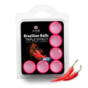 BOLAS LUBRIFICANTES BRAZILIAN BALLS EFEITO TRIPLO 6 X 4GR
