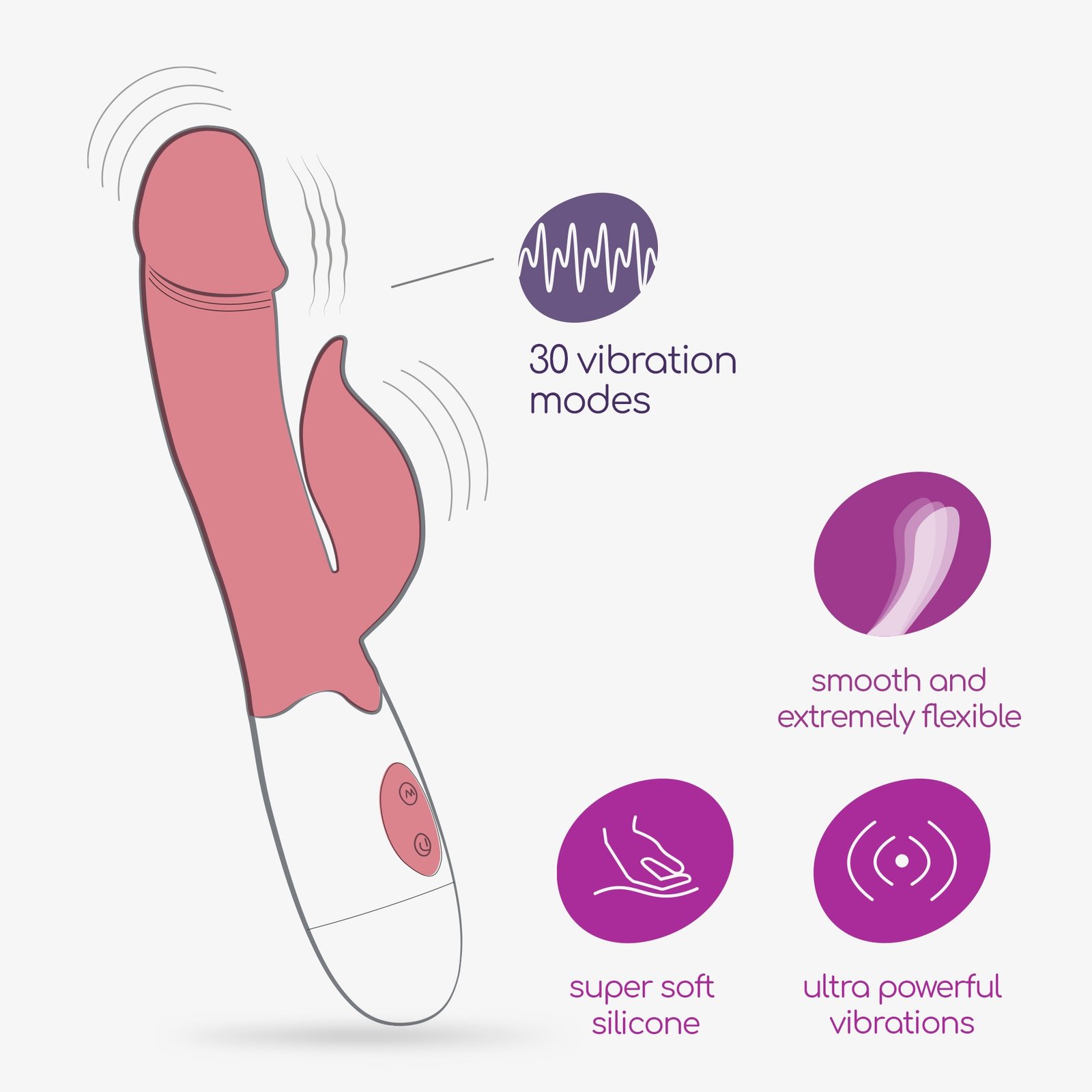 VIBRADOR COM ESTIMULADOR DE CLITÓRIS MOCHI ROSA E LUBRIFICANTE À BASE DE ÁGUA INCLUÍDO CRUSHIOUS 5 VIBRADOR COM ESTIMULADOR DE CLITÓRIS MOCHI ROSA E LUBRIFICANTE À BASE DE ÁGUA INCLUÍDO CRUSHIOUS - Image 5