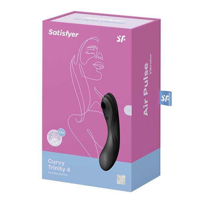 VIBRADOR CURVY TRINITY 4 SATISFYER PRETO 1 VIBRADOR CURVY TRINITY 4 SATISFYER PRETO