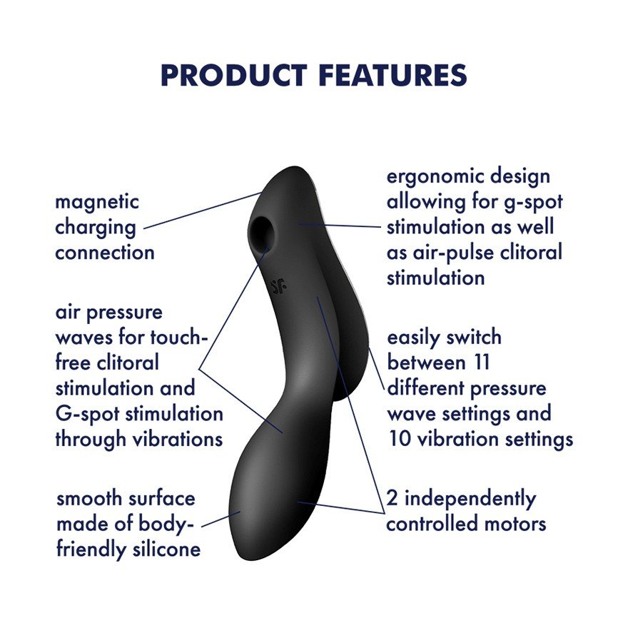 VIBRADOR CURVY TRINITY 2 SATISFYER PRETO 4 VIBRADOR CURVY TRINITY 2 SATISFYER PRETO - Image 4