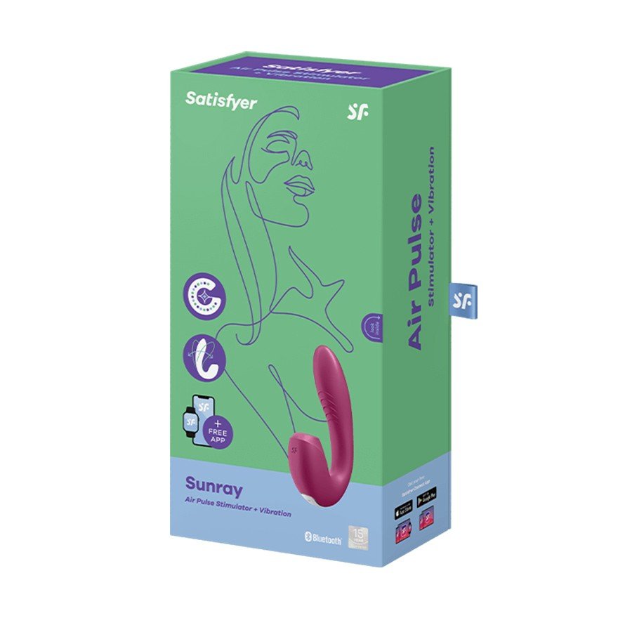 VIBRADOR SUNRAY COM APP SATISFYER VERMELHO 7 VIBRADOR SUNRAY COM APP SATISFYER VERMELHO