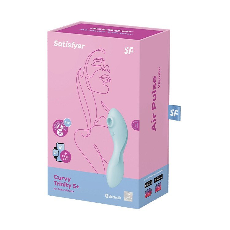 VIBRADOR CURVY TRINITY 5 SATISFYER AZUL 1 VIBRADOR CURVY TRINITY 5 SATISFYER AZUL