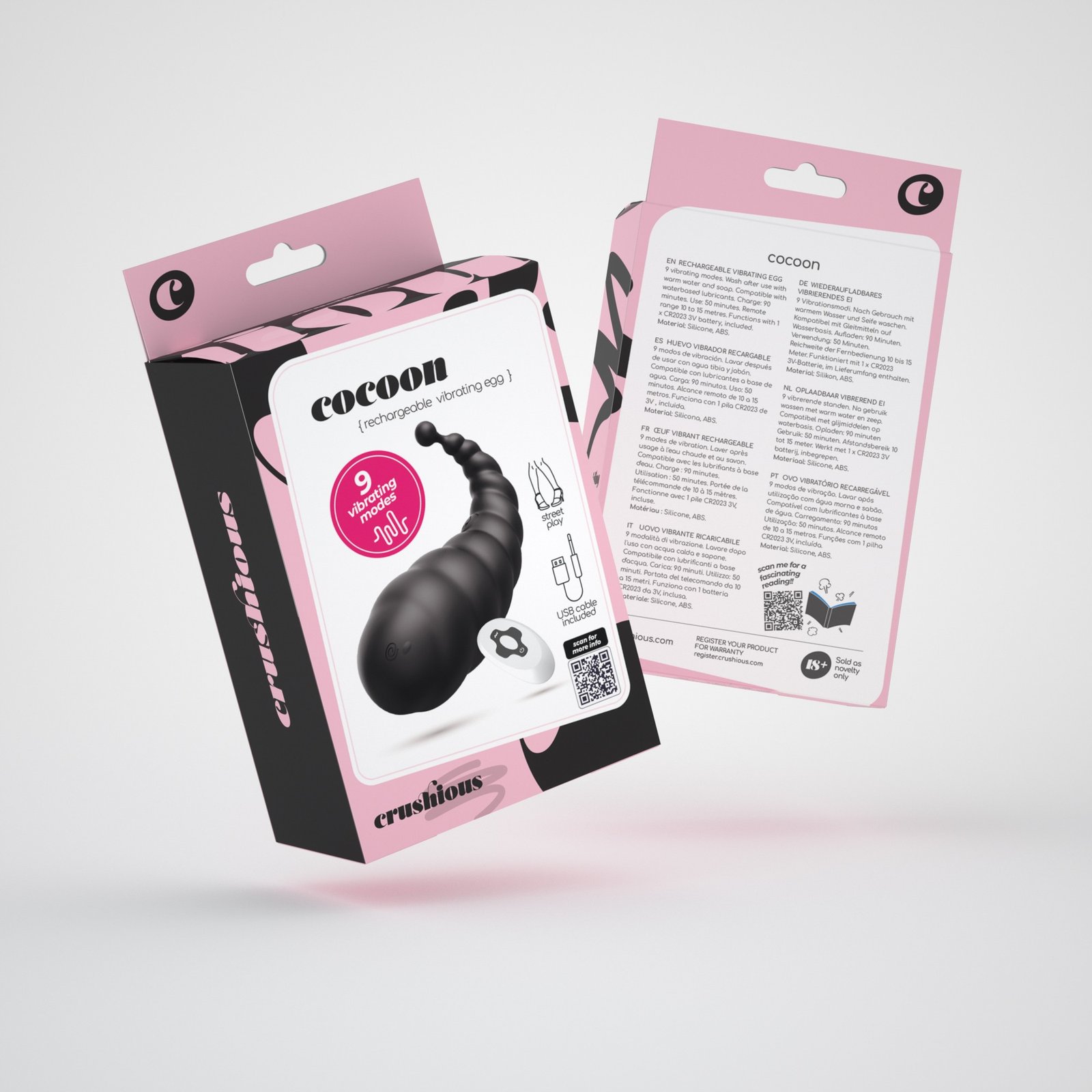 COCOON OVO VIBRATÓRIO RECARREGÁVEL COM COMANDO À DISTÂNCIA CRUSHIOUS PRETO 9 COCOON OVO VIBRATÓRIO RECARREGÁVEL COM COMANDO À DISTÂNCIA CRUSHIOUS PRETO - Image 9