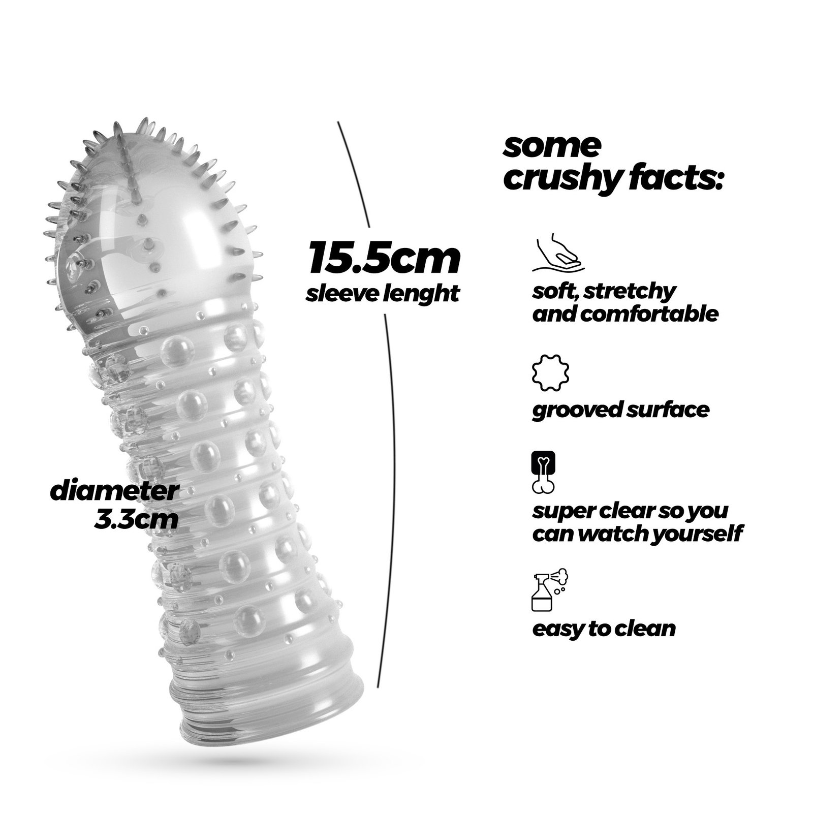 MANGA PARA O PÉNIS DOTTED CRUSHIOUS - Image 10